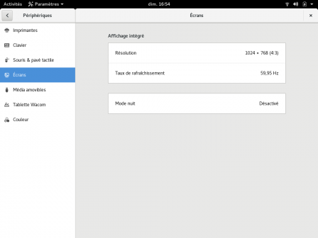 Nouvelle interface des paramètres de GNOME