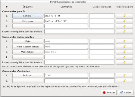 geany config ldc compilateur