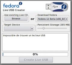 Fedora live usb зависает