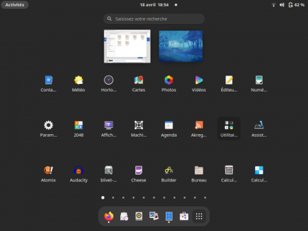 Liste des applications de GNOME